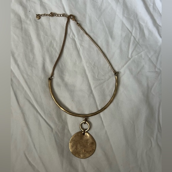 Eclectic hand crafted gold statement necklace - Picture 3 of 4